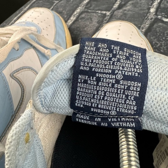 Vintage NIKE Air Force 1 Low Baby Sky Blue & White on Gum & Green - Picture 14 of 15